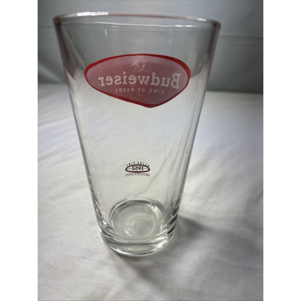 Budweiser Retro Pint Beer Glass 1952 - Picture 3 of 4
